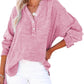 🔥Sonderpreis dieser Woche🔥Lässige Damen-Langarmshirts mit Knopfleiste und V-Ausschnitt, übergroße, einfarbige Blusen
