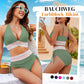 💃Urlaubsangebot 50 % RABATT💃Bikini-Sets mit hoher Taille und Bauchkontrolle in Farbblock-Optik