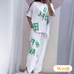 Zweiteiliges T-Shirt und Hose für lässige Frauen