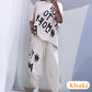 Zweiteiliges T-Shirt und Hose für lässige Frauen