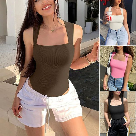 🔥Letzter Tag: 49 % Rabatt✨ Ärmellose figurformende Bodysuits mit Bauchkontrolle