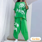 Zweiteiliges T-Shirt und Hose für lässige Frauen