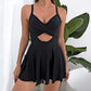 🎁Begrenzte Zeit 49 % RABATT⏳🩱Badeanzug mit Cutout-Rock für Damen