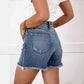 🥇LETZTER VERKAUFSTAG 50% RABATT⏳Ausgefranster Saum, abgeschnittene Jeansshorts mit hohem Aufstieg