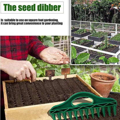 🌱Gartensaat-Abstandshalter & Pflanzholz – Präzisions-Pflanzwerkzeug mit 12 Löchern