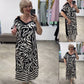 Off-Shoulder V-Ausschnitt Modisches Atmungsaktives Kleid