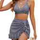 👙2025 Neuer Typ 50 % RABATT💥Bikini-Sets mit hoher Taille für Damen, Bauchkontrolle, Gingham
