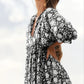 🔥HOT SALE-49% Rabatt🔥V-Ausschnitt Sommer Halbe Ärmel Floral Tunika Kurzes Kleid
