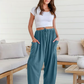 💥Diese Woche zum Sonderpreis🎁☀️Damen-Leinenhosen mit weitem Bein und Taschen