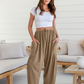 💥Diese Woche zum Sonderpreis🎁☀️Damen-Leinenhosen mit weitem Bein und Taschen