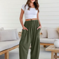 💥Diese Woche zum Sonderpreis🎁☀️Damen-Leinenhosen mit weitem Bein und Taschen