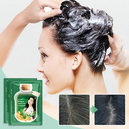 10 Stück Pflanzenblasen-Haarfärbe-Shampoo