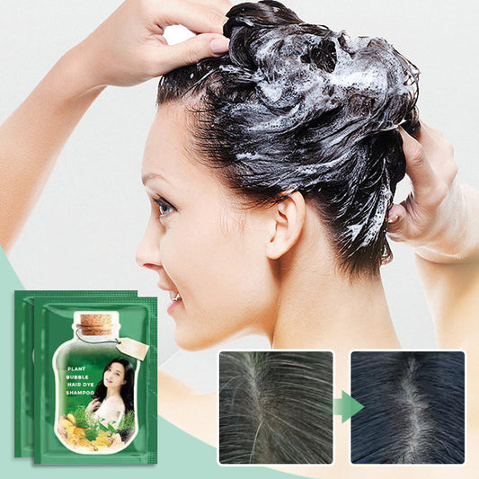 10 Stück Pflanzenblasen-Haarfärbe-Shampoo