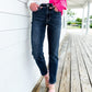 Bauchfreie Slim Fit Jeans mit Bündchen