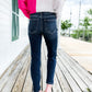 Bauchfreie Slim Fit Jeans mit Bündchen