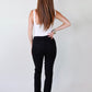 Bauchfreie Slim Fit Jeans mit Bündchen