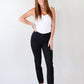 Bauchfreie Slim Fit Jeans mit Bündchen