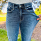 Bauchfreie Slim Fit Jeans mit Bündchen