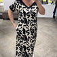 Off-Shoulder V-Ausschnitt Modisches Atmungsaktives Kleid