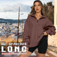 💖Sweatshirt mit überschnittenen Schultern und Reißverschluss für Damen