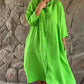 Lockeres Hemdkleid aus Baumwolle und Leinen