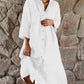 Lockeres Hemdkleid aus Baumwolle und Leinen