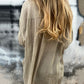 Damen Leinen Button-Down-Hemd in großen Größen
