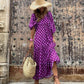 🌸Frühjahrsangebote🌸Elegantes Boho-Maxi-Kleid mit Puffärmeln und Blumenmuster für Damen