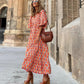 🌸Frühjahrsangebote🌸Elegantes Boho-Maxi-Kleid mit Puffärmeln und Blumenmuster für Damen