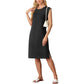 Lockeres Midikleid mit Rundhalsausschnitt und Schlitz und Taschen für Damen
