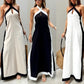 Rückenfreies Neckholder-Maxikleid mit Schlitz für Damen