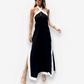 Rückenfreies Neckholder-Maxikleid mit Schlitz für Damen