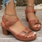 Damen Sandalen mit Blockabsatz