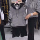 Damen-Set aus gestreiftem Oberteil und einfarbiger Hose