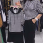 Damen-Set aus gestreiftem Oberteil und einfarbiger Hose