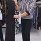 Damen-Set aus gestreiftem Oberteil und einfarbiger Hose