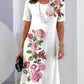 Rose Bloom Short Sleeve Dress