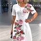 Rose Bloom Short Sleeve Dress