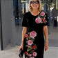 Rose Bloom Short Sleeve Dress