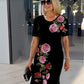 Rose Bloom Short Sleeve Dress