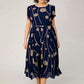 Polka Dot Print Mesh Kurzarm Kleid💙
