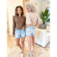 🥇LETZTER VERKAUFSTAG 50% RABATT⏳Ausgefranster Saum, abgeschnittene Jeansshorts mit hohem Aufstieg
