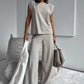 💖Limitierter Verkauf 50% OFF💖Zweiteiliges Set aus T-Shirt und weit geschnittener Hose für Damen👗