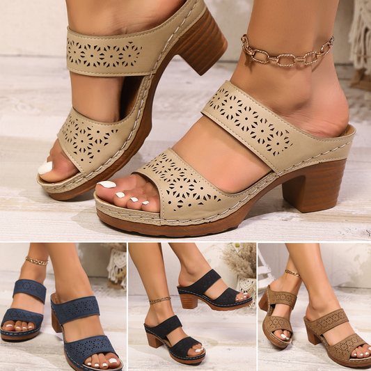 Bequeme Slip-On-Keilsandalen für Damen