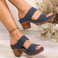Bequeme Slip-On-Keilsandalen für Damen