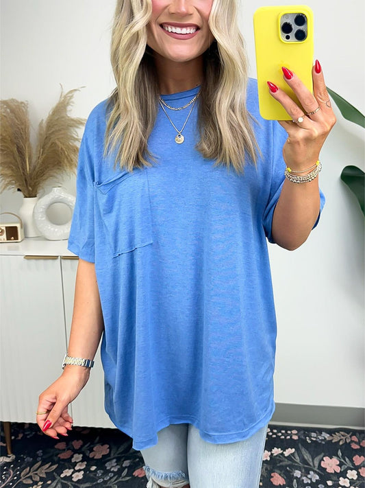 Damen Raw Edge Boxy Tee