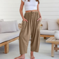 💥Diese Woche zum Sonderpreis🎁☀️Damen-Leinenhosen mit weitem Bein und Taschen