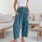 💥Diese Woche zum Sonderpreis🎁☀️Damen-Leinenhosen mit weitem Bein und Taschen
