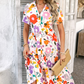 Lässiges Boho-Kleid mit V-Ausschnitt für Damen