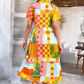 Lässiges Boho-Kleid mit V-Ausschnitt für Damen
